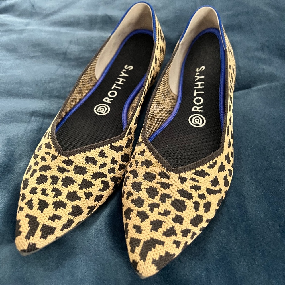 Rothy's The Point Leopard Print Shoes